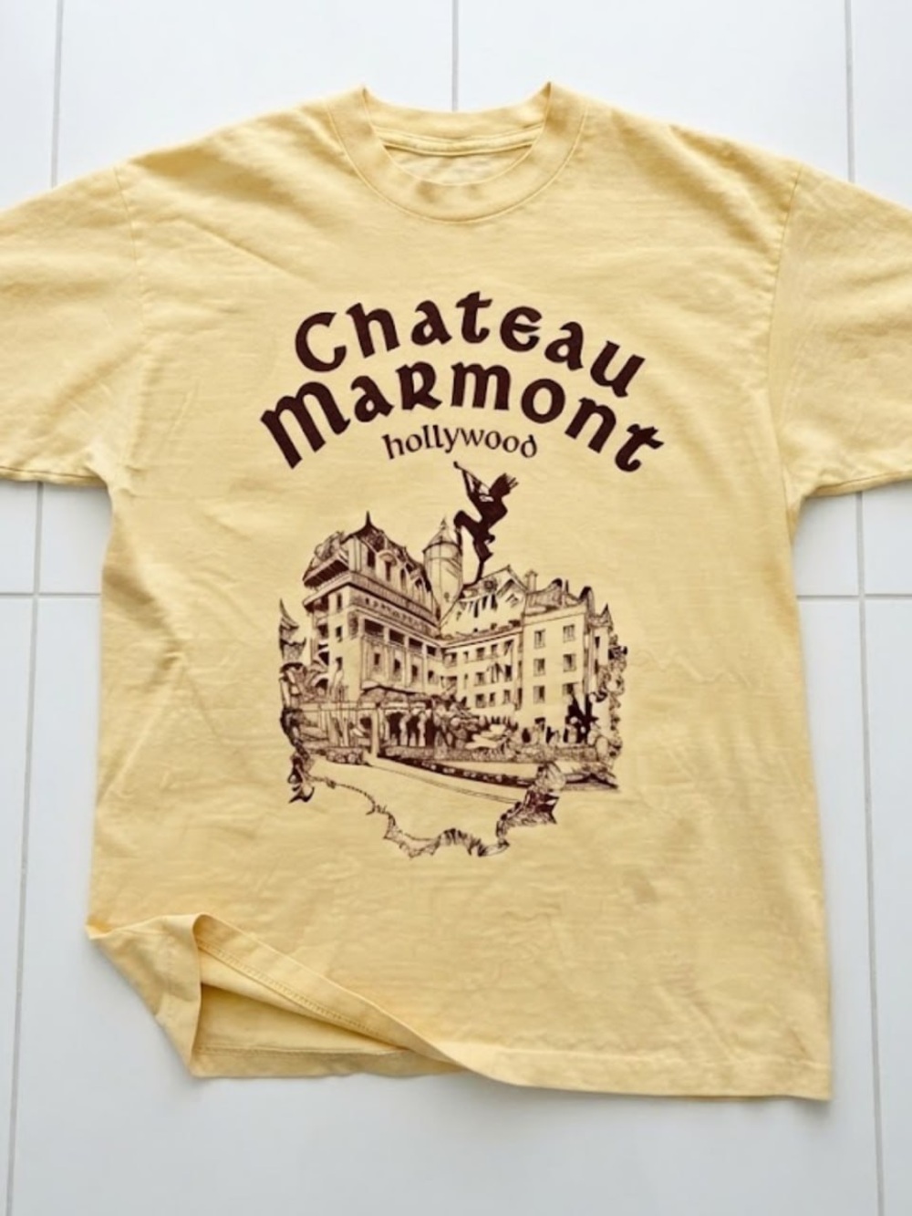 Chateau Marmont Gildan Yellow Graphic Tee
